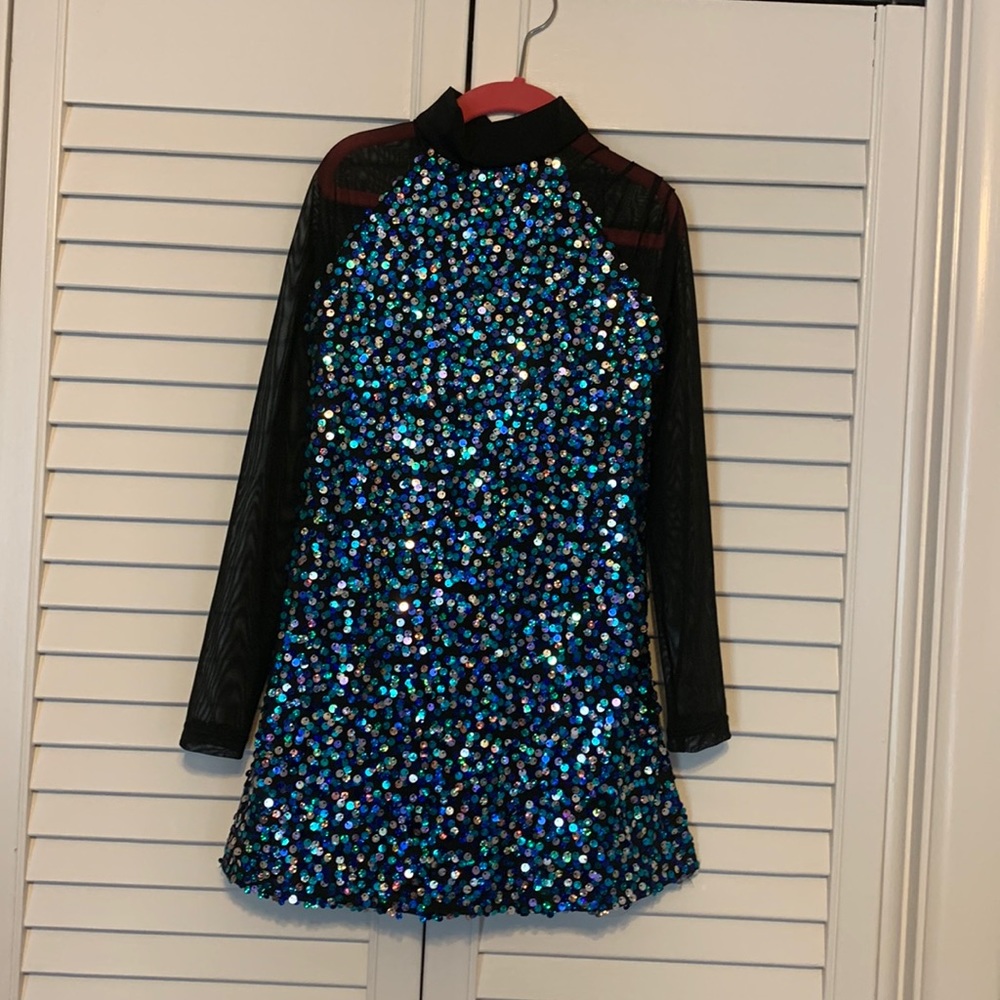Youth sparkle dance costume